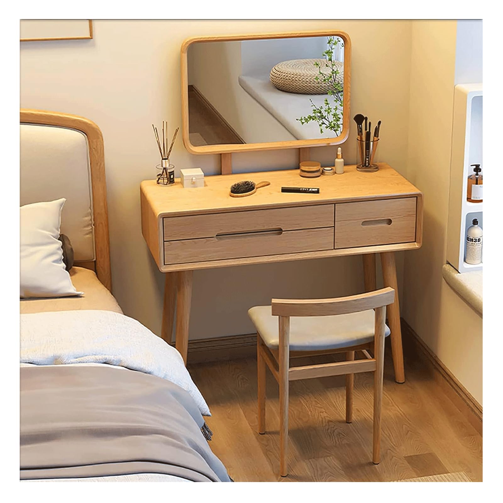 Amazon｜化粧台、テーブル高級寝室家具メイクアップテーブルセット